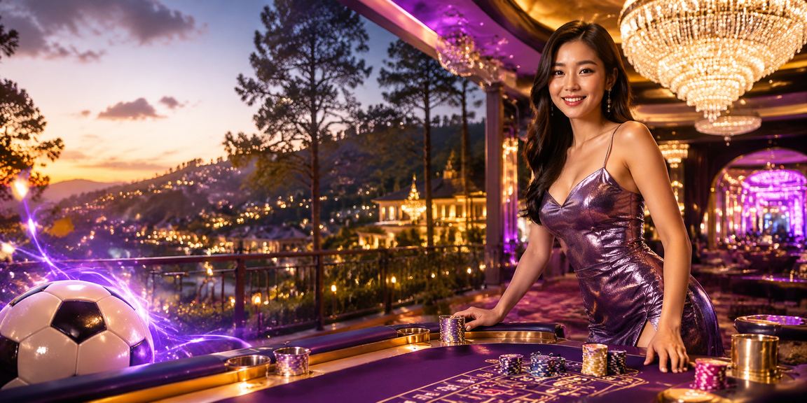 Màn hình neon hiển thị kết quả cá cược bóng đá tại Đà Lạt về đêm